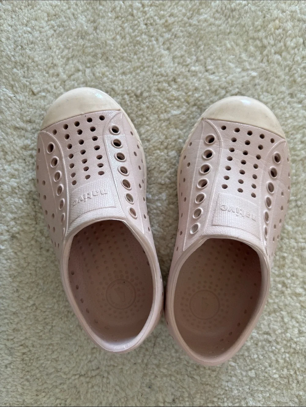 Native TODDLER Shoes in Blush Pink SIZE 8